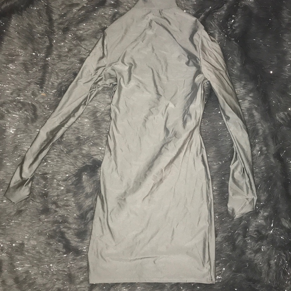 Silver fitted dress
